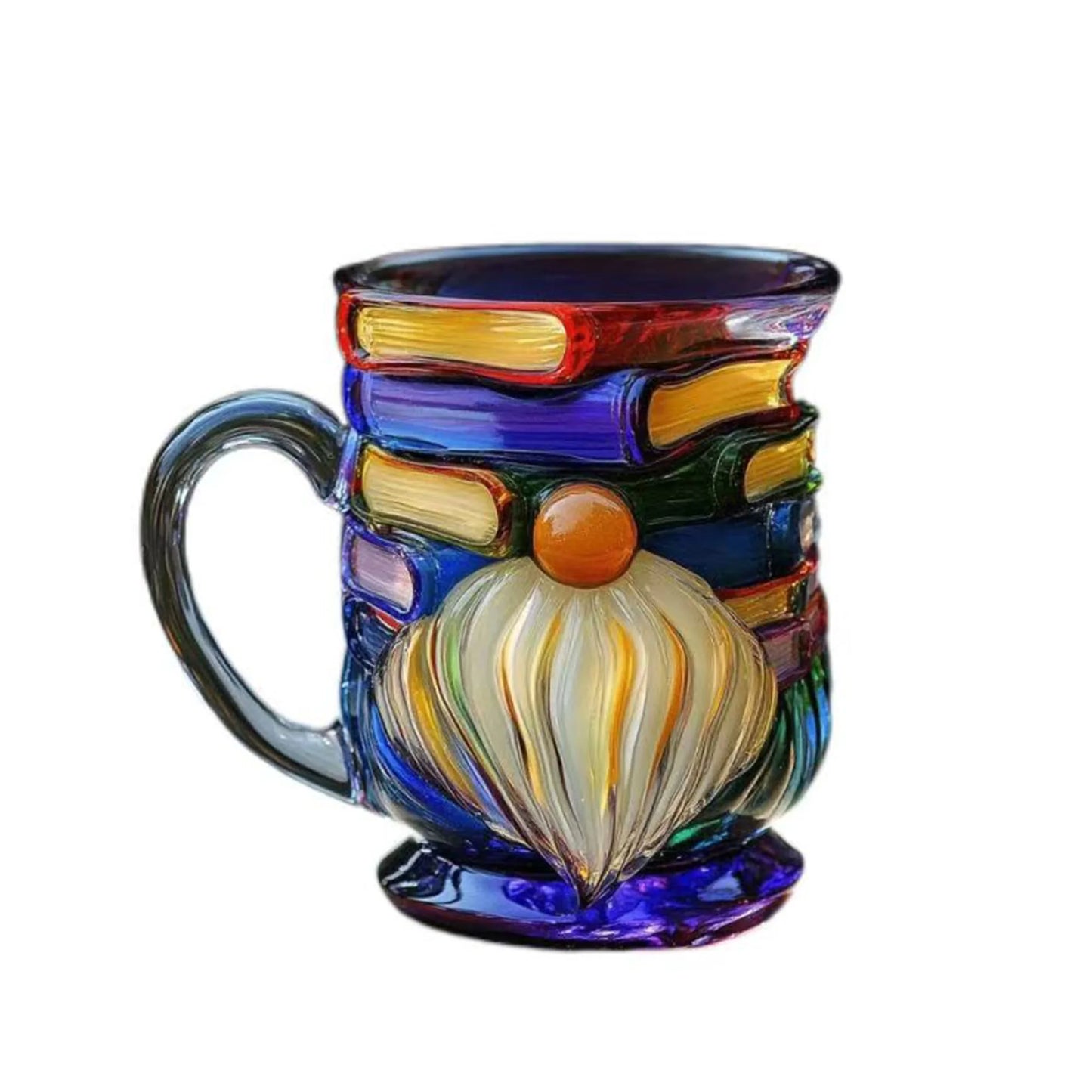 Whimsical Gnomes Tea Cup with Colorful Storybook Design for Cozy Reading Nooks and Bookworms Delightful Gift