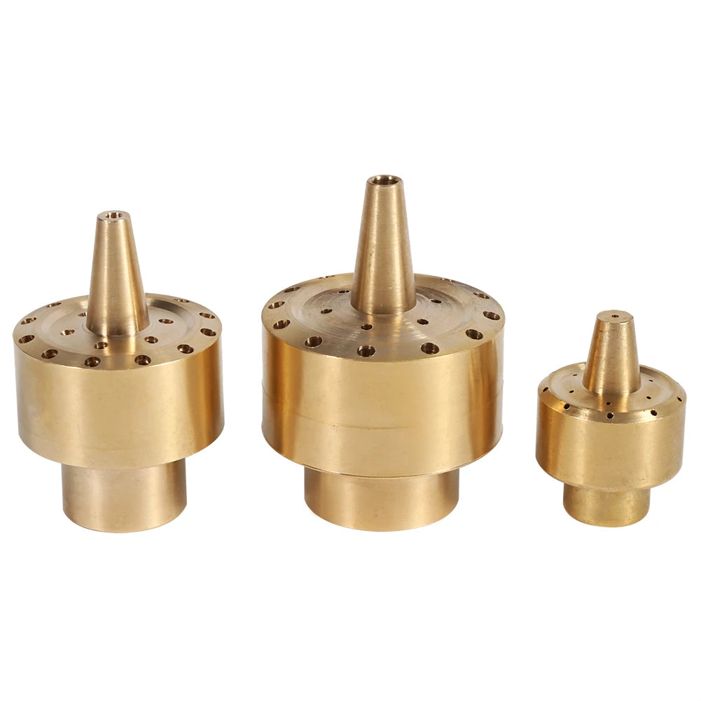 1/4" / 1/2" / 3/4" Brass Column Garden Pond Fountain Water Nozzle Sprinkler Spray Head Gold Pond Spray Nozzle