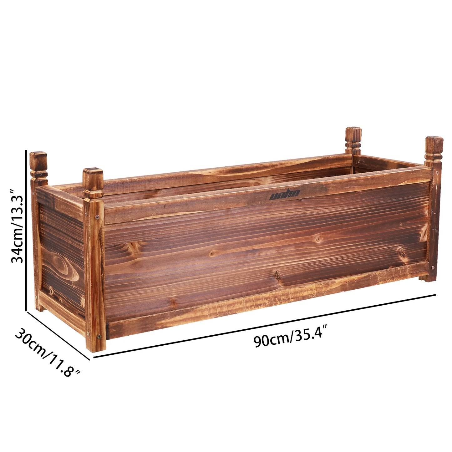 Wood Planter Box Outdoor Raised Planter Beds Garden Large Patio Containers for Flowers Vegetables