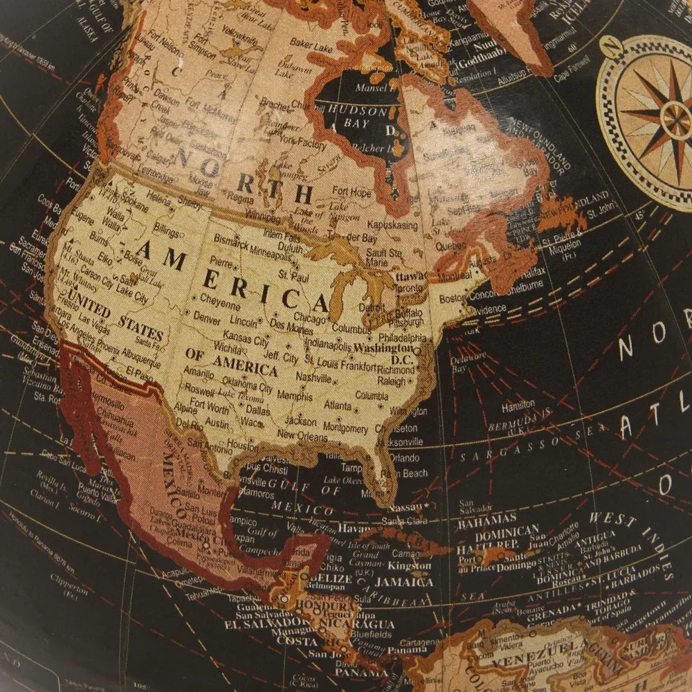 Decorative Table Top Geographic Globe 5 Inch Spinning World Globe Home Office Desk Decor Travel Enthusiast Gift Classic Accent