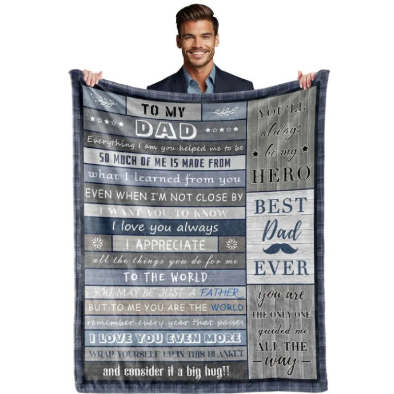 Father's Day gifts, dad blankets from daughters and sons, birthday gifts for dads and grandpas, best dad gift ideas