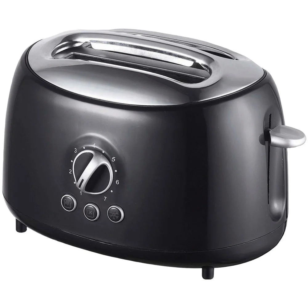 Cool Touch 2-Slice Retro Toaster Extra Wide Slot with 7 Browning Settings Reheat Defrost Cancel Auto-Centering Guides Crumb Tray
