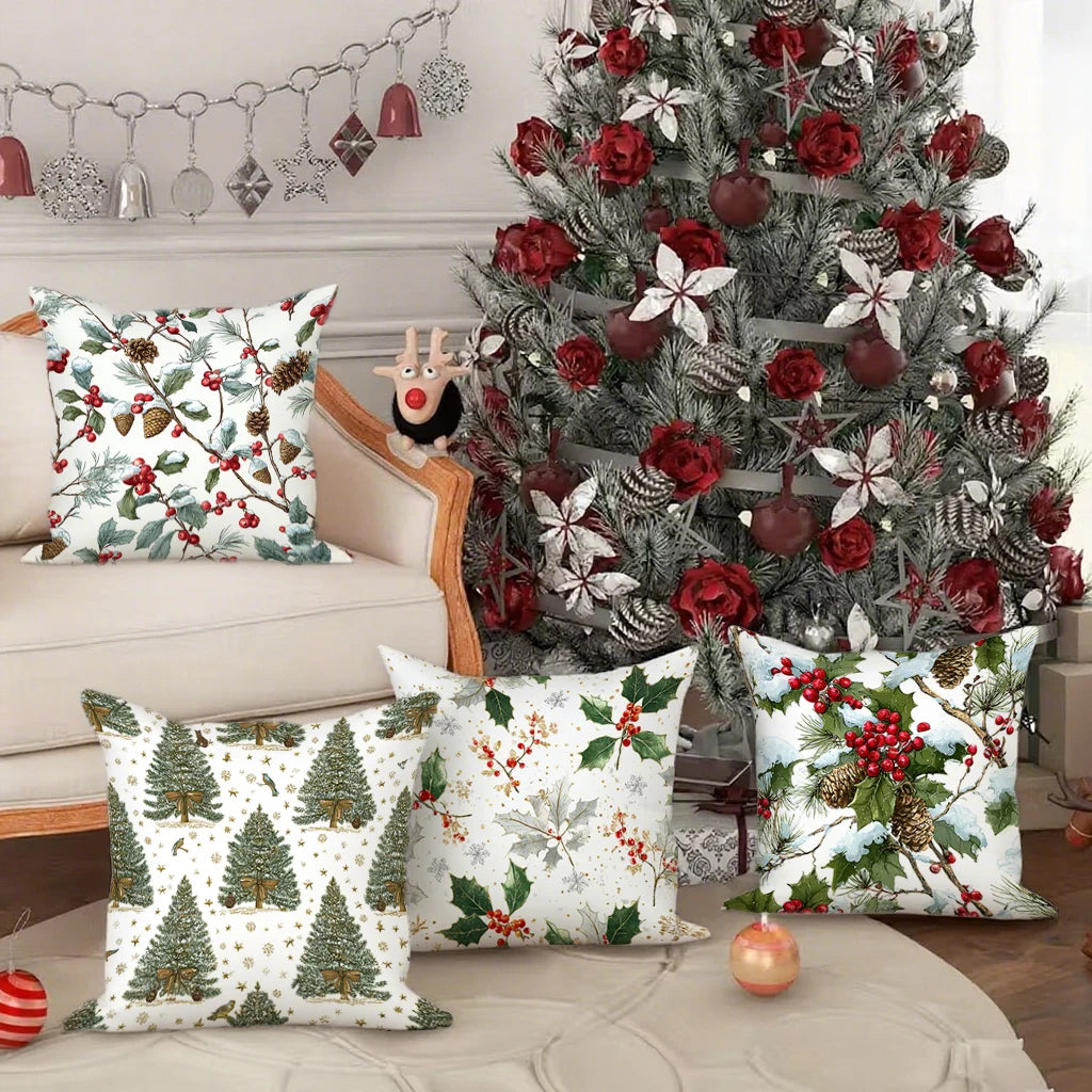 Christmas-Patterned Pillowcases for HomeSuitable for sofa car bedroom decorative cushion cover pillow cover