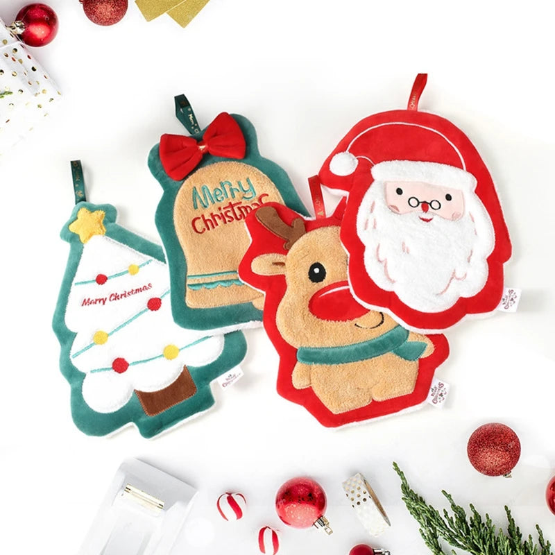 Kitchen Hand Towel Handkerchief Vegetable Hand Towel for Kitchen Bathroom Christmas Hand Towel Gifts Ababsorbent Handtowel 손수건