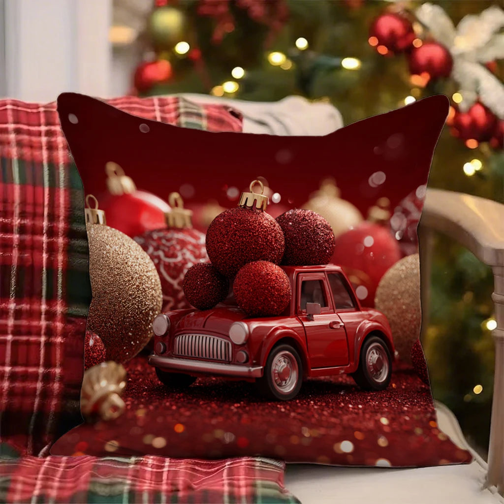 Festive Christmas Pillowcases DecorSuitable for sofa car bedroom decorative cushion cover pillow cover