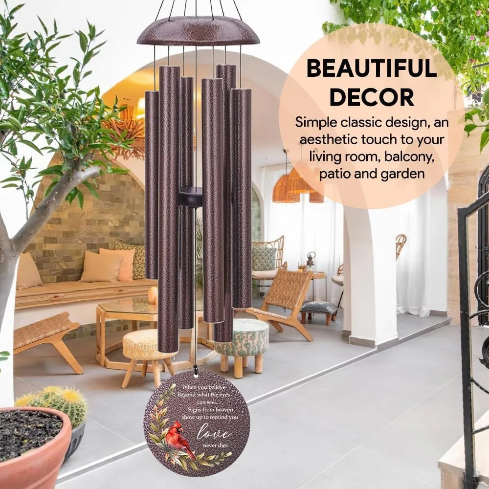 Customized Memorial Wind Chimes - Honoring Loved Ones with Personalized Gifts for Loss of Father, Mother, Brother, Friend