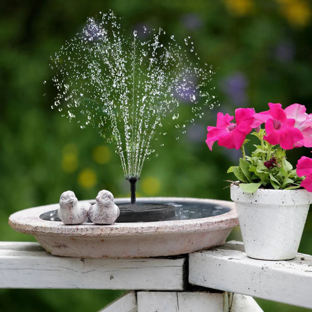 Solar Fountain with 8 Nozzles Floating Solar Fountain Free-Standing Floating Style Fountain for Outdoor Garden Pond Pool