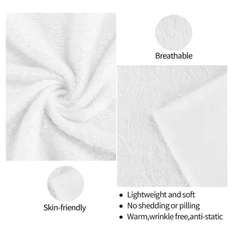 Winter ski snowman pine tree snowflake blanket, suitable for children's boys and girls gifts, suitable for bedding sofa