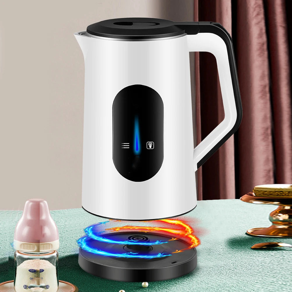 2.2L Stainless Steel Electric Digital Display Large Tea Kettle Auto-Shutoff Hot Water Boiler 1500W Fast Boil Home Kitchen Tool