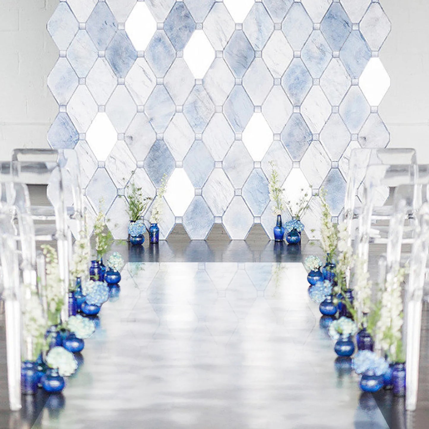 65FT x 3FT Silver Mirrored Floor Wedding Aisle Runner,Mirror Rug,Carpet for Party,Birthday, Banquet, Restaurant Decoration,