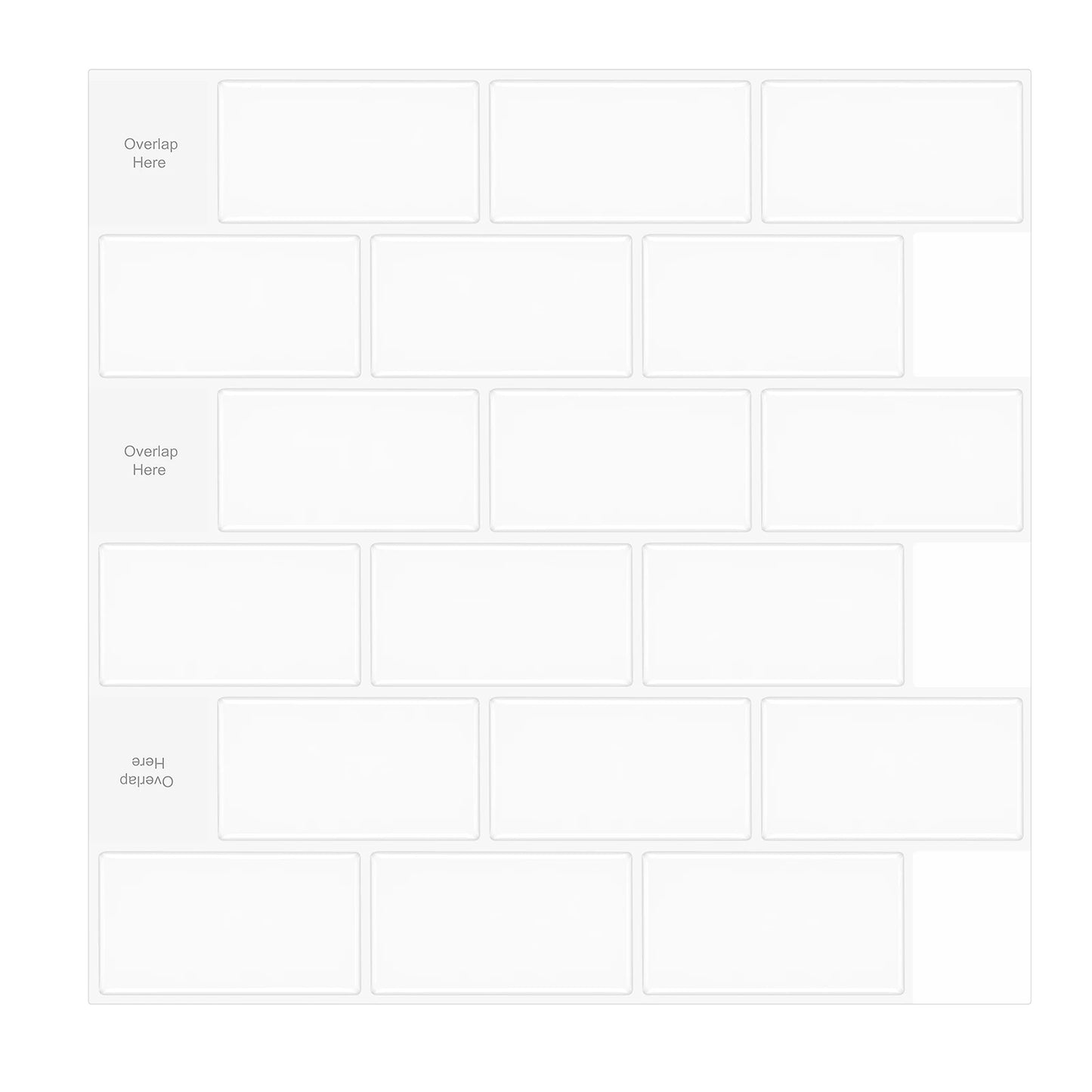 5 Pcs Peel and Stick Backsplash Tiles, 12x12 Inch Self Adhesive Subway Tiles for Kitchen and Bathroom Wall, Easy Install DIY De