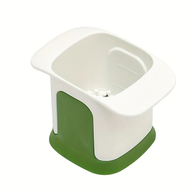 Multifunctional veggie chopper & fry maker-manual press, no batteries, quick slicing for onions, carrots, potatoes, compact & du