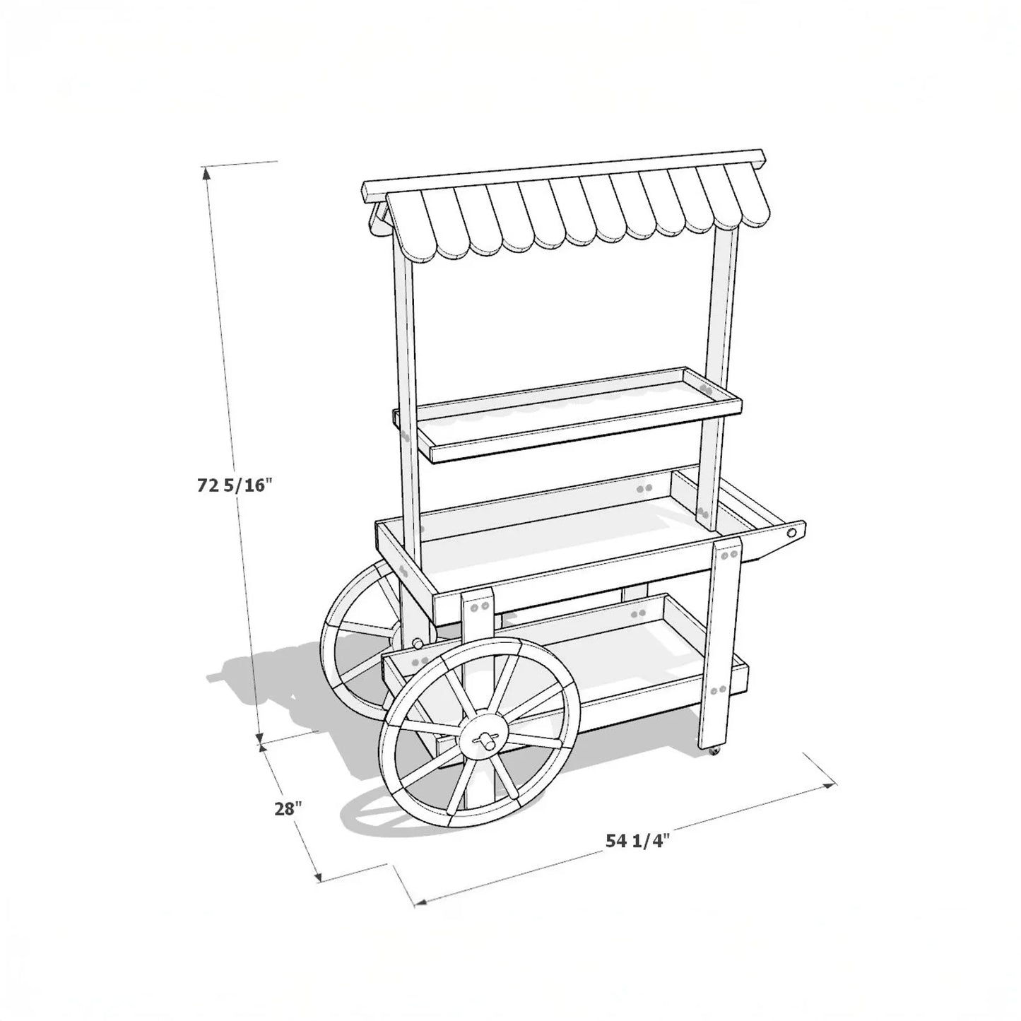 DIY Lemonade Stand & Collapsible Event Cart Plan | Wedding Bar, Party Gift Cart, Drink Station Building Plans ( Printed Plans )
