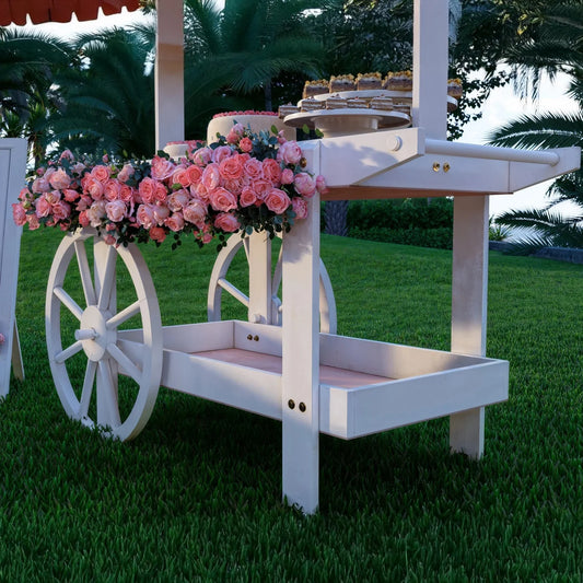 DIY Collapsible Event Cart | Lemonade Stand & Drink Cart Woodworking Printed Plan | Beginner-Friendly | Party & Wedding Decor