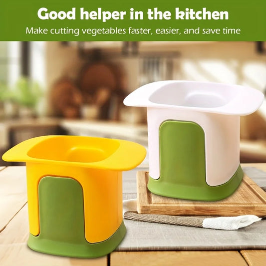 Multifunctional veggie chopper & fry maker-manual press, no batteries, quick slicing for onions, carrots, potatoes, compact & du