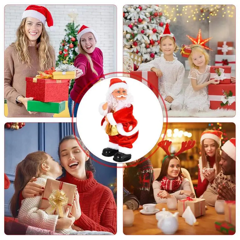 Santa Claus Doll Twerking Santa Soft Santa Claus Figurines Animated Dolls Dancing Santa Claus Interactive Kids For Christmas