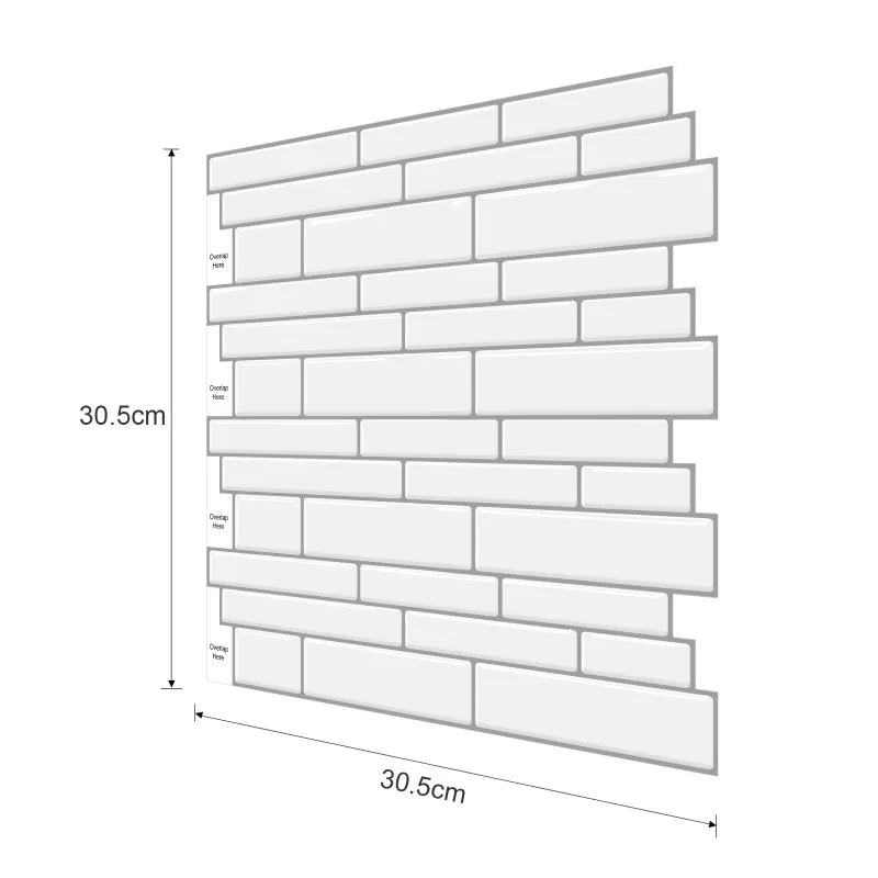 5 Pcs Peel and Stick Backsplash Tiles, 12x12 Inch Self Adhesive Subway Tiles for Kitchen and Bathroom Wall, Easy Install DIY  De