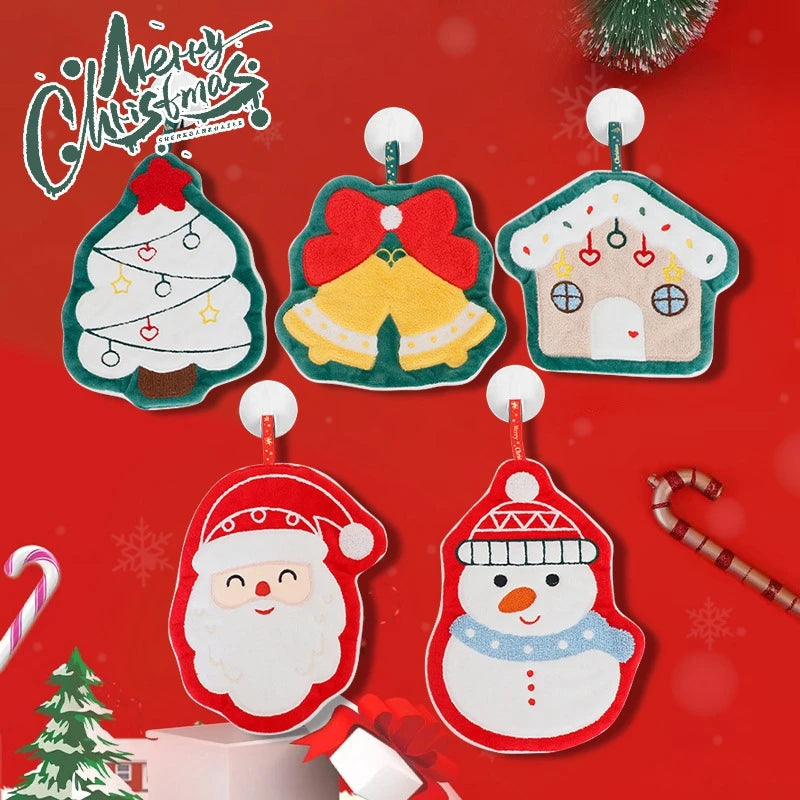 Kitchen Hand Towel Handkerchief Vegetable Hand Towel for Kitchen Bathroom Christmas Hand Towel Gifts Ababsorbent Handtowel 손수건