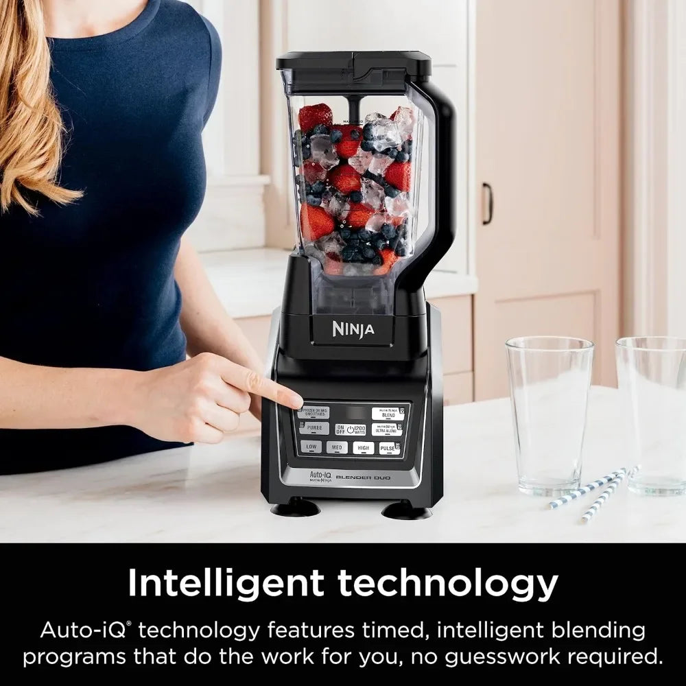 NEW-BL642 Nutri Personal & Countertop Blender With 1200W Auto-iQ Base, 72 Oz. Pitcher, And 18, 24, & 32 Oz. To-Go Cups With Spo