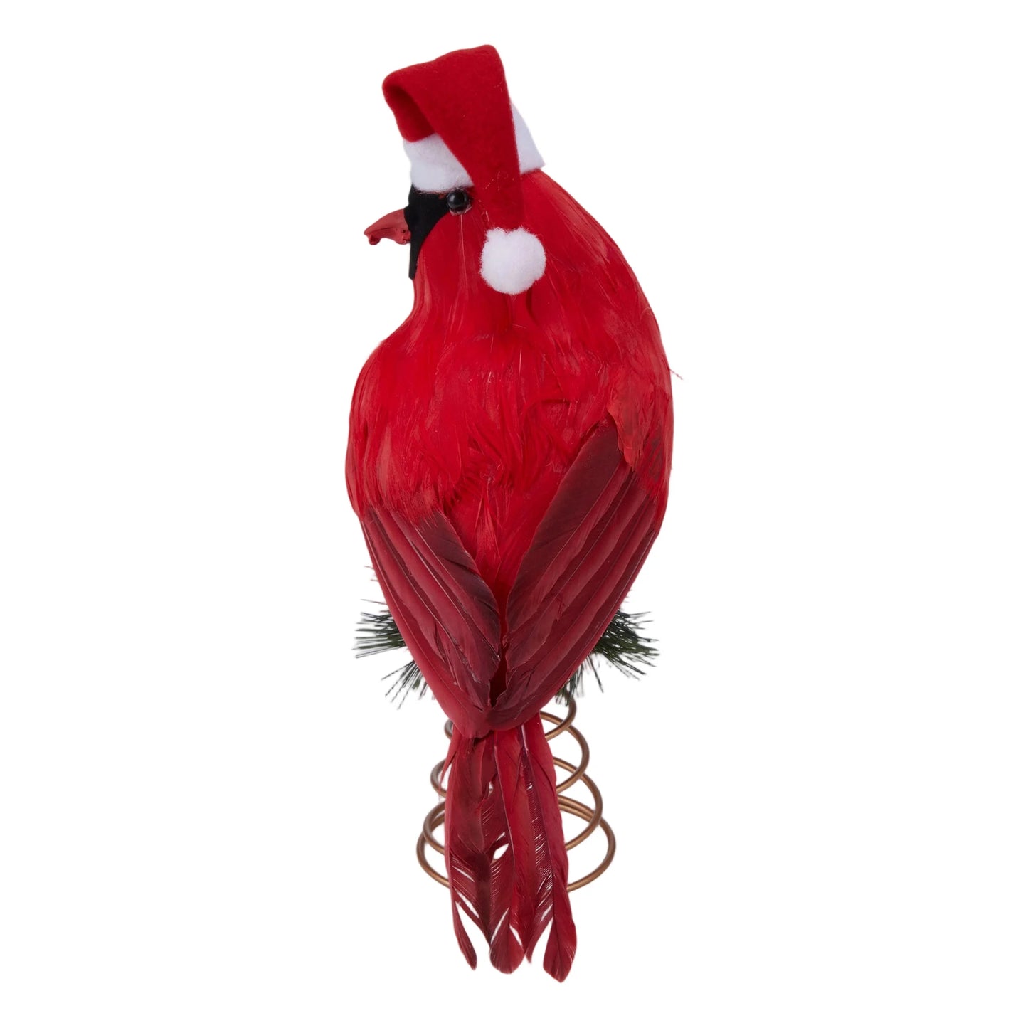 Vibrant Red Cardinal Bird Christmas Tree Topper - Festive Top Decoration for Indoor and Outdoor Holiday Parties