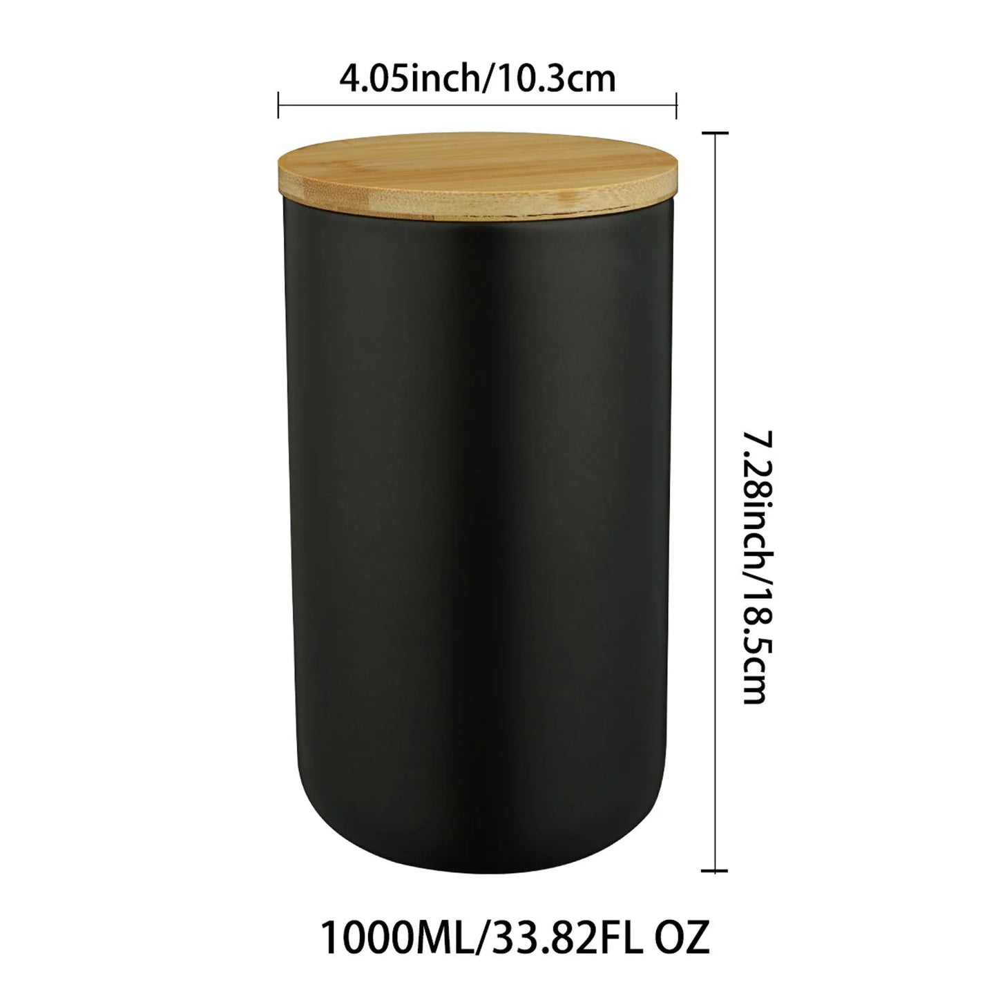 High Quality 800ML/1000ML Sealed Ceramic Storage Jar With Bamboo Lid Spices Tank Container Kitchen Food Bottle Coffee Tea Caddy