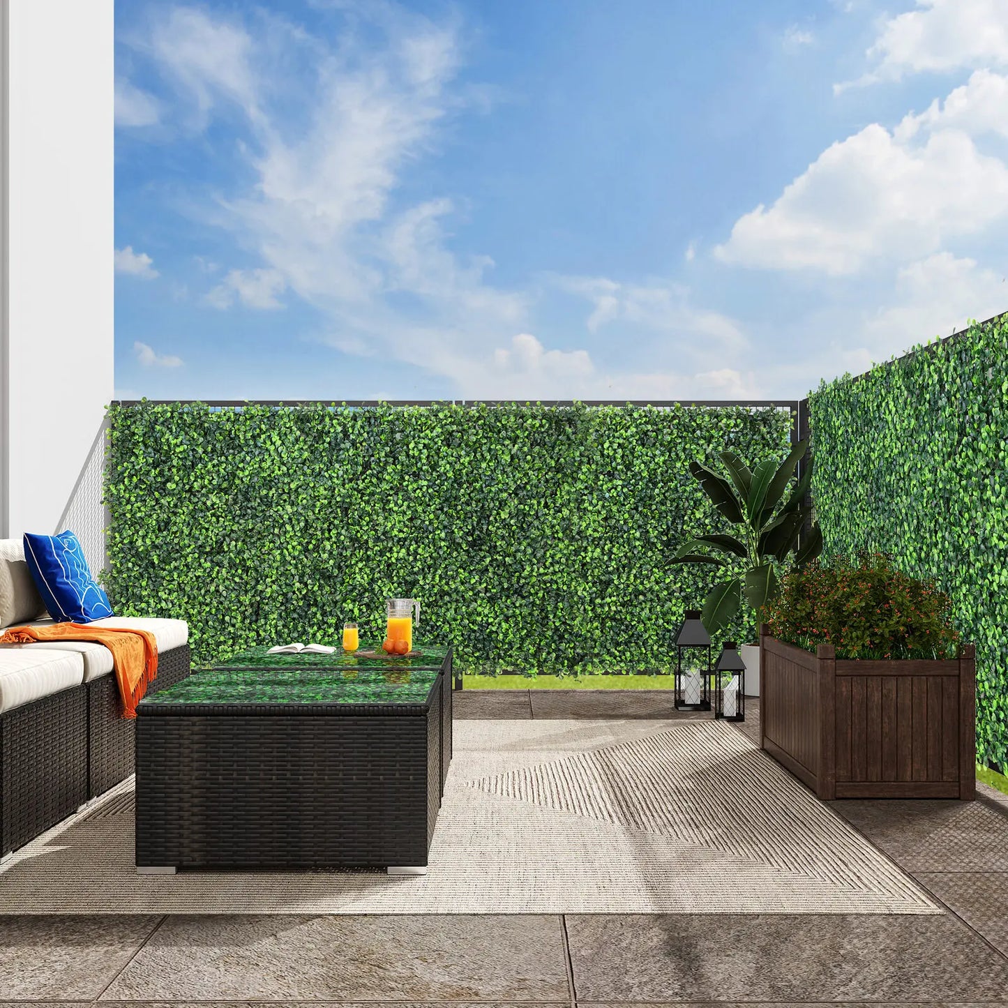 Artificial Grass Wall, Boxwood Hedge Wall Panels Privacy Fence