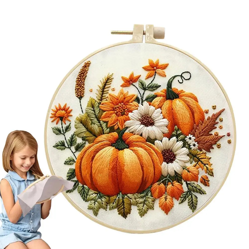 Christmas Embroidery Kit Cotton Linen Embroidery Kits Long-Lasting Design Christmas Embroidery Hand Embroidery Stamped Kits For