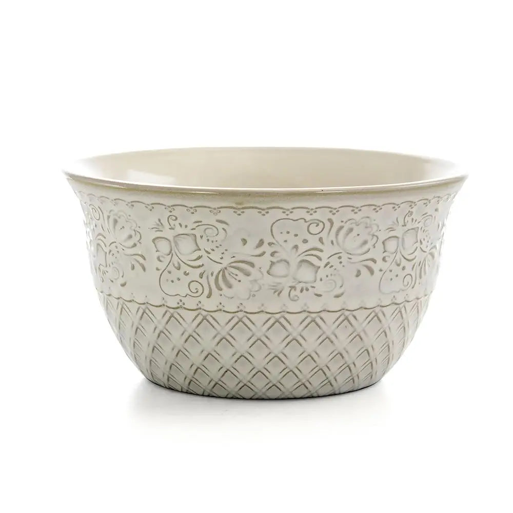 Ivory Lotus 16 Piece Square Dinnerware Set