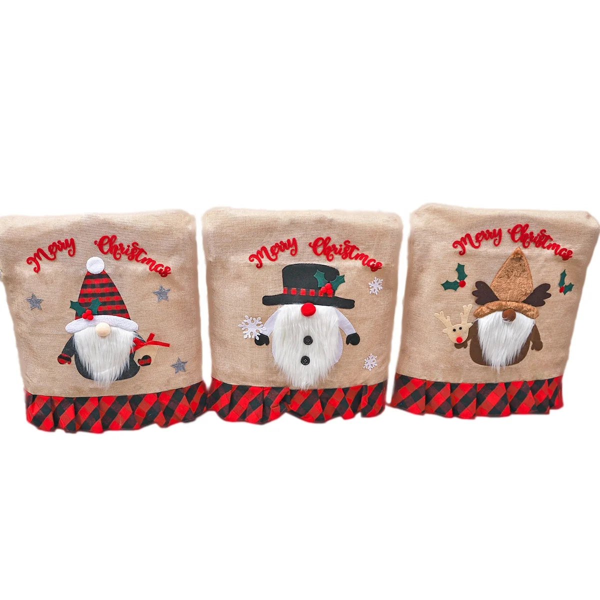 Christmas Gnome Chair Cover Merry Christmas Decorations for  Xmas Decor  Happy New Year