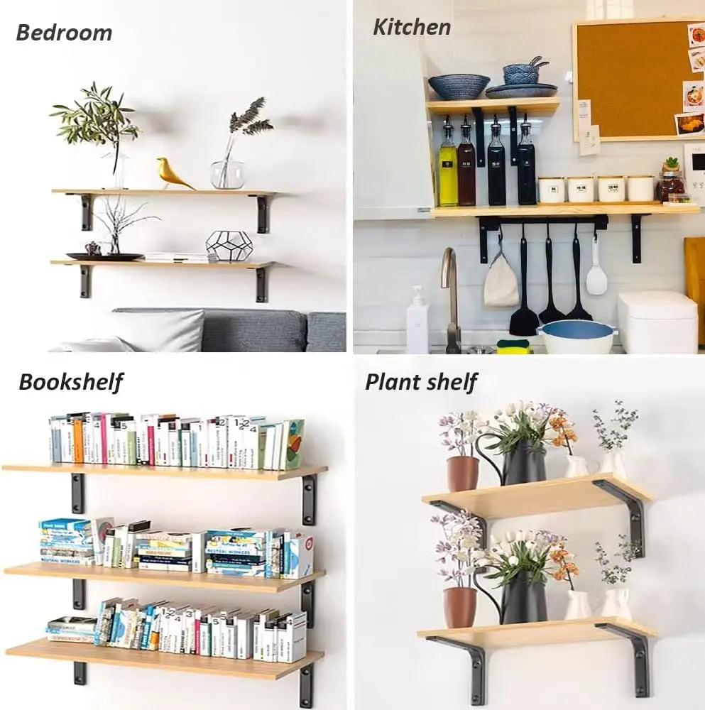 Floating Shelves, Wooden Wall Mounted Farmhouse Shelves for Wall Plants Decor, Book Storage Shelves for Bedroom Living Room (Car