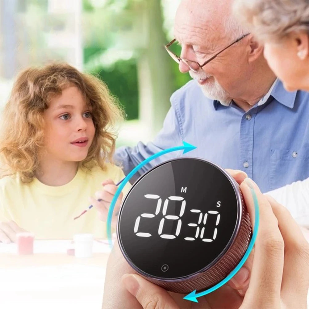 Magnetic LED Digital Electronic Kitchen Timer 3-level Volume Adjustment Cooking Remind Alarm Clock for Home Classroom Gym Office