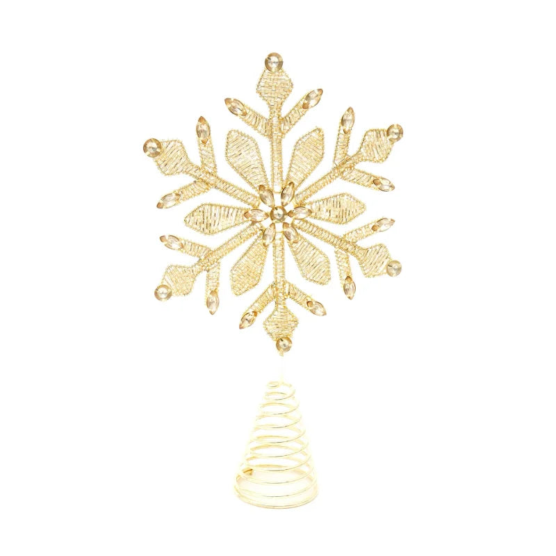 Expobazaar Golden Bead work  Tree Topper (Case of 4) - Gold