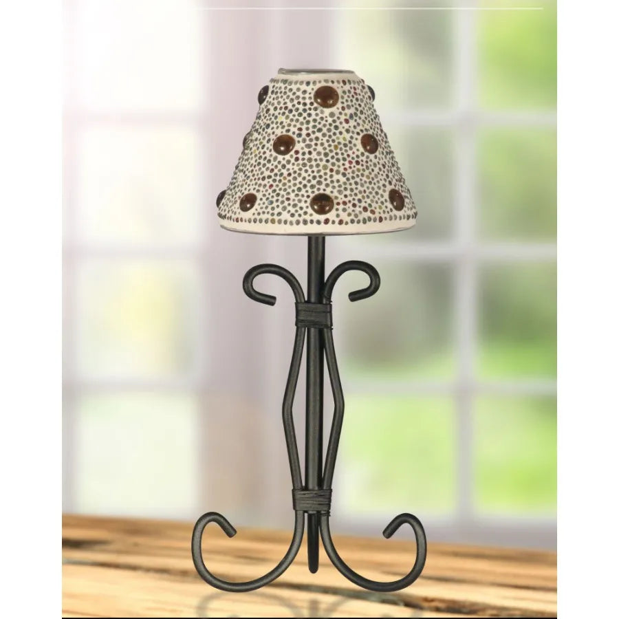 Elegant 12Inch Bead Jewel Glass Votive Candle Holder for Home Decor Wedding Centerpieces and Table Accents Premium Art Glass De