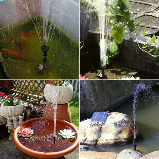 Solar Water Fountain Mini Solar-Powered Fountain Floating Pool Pump Fountain for Bird Bathtub/Water Circulation Oxygenation
