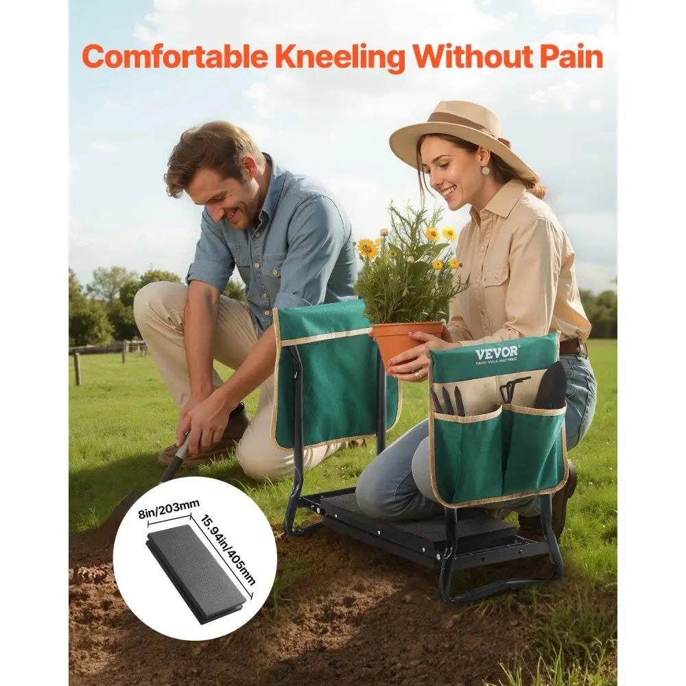 Folding Garden Stool with EVA Pad Heavy Duty Garden Kneeler and Seat for Comfortable Gardening