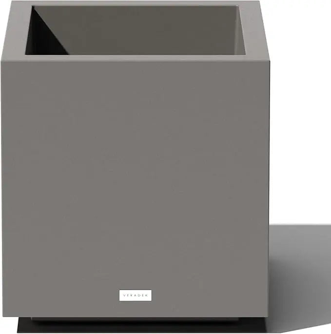 Block Series Cube Plastic Planter - Large Square Planter for Indoor or Outdoor Patio/Garden | Durable All-Weather