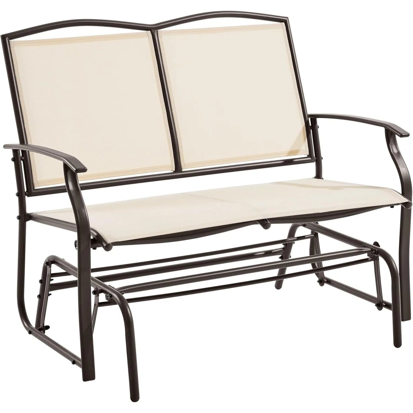 2-Person Patio Glider Bench – All-Weather Rocking Loveseat for Backyard