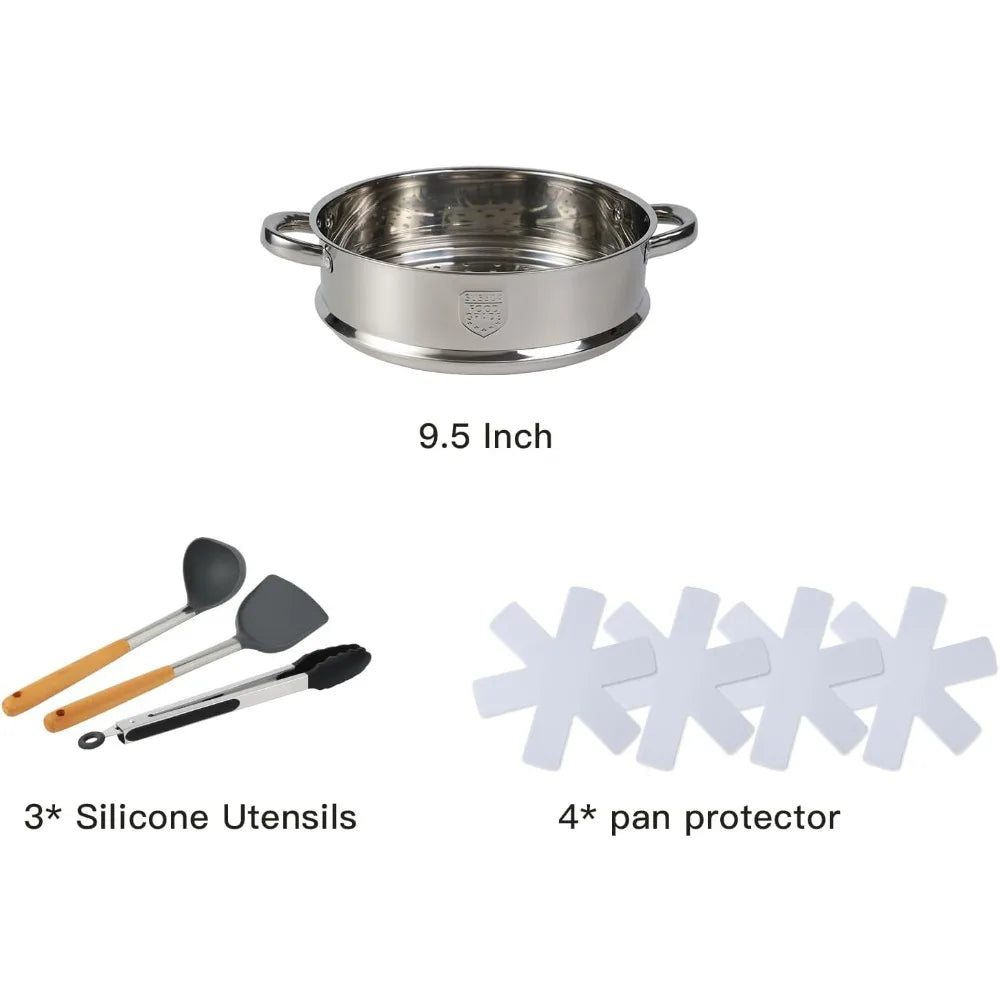 16PCS Pots and Pans Set Non Stick Cookware Set Nonstick with Cooking Set