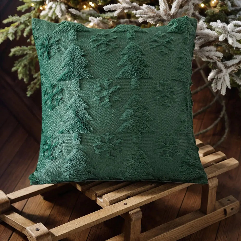 1/2/3PCS Christmas Decorative Cushion Cover Home New Year Room Sofa Throw Pillow Cover Xmas Tree Snowflake Printed Pillowcase