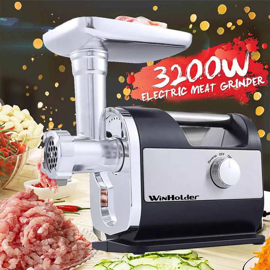 Heavy Duty 3200Watts Large Kitchen Stainless Steel Multi-function Electric Meat Grinder Sausage Maker Filler Mincer Stuffer