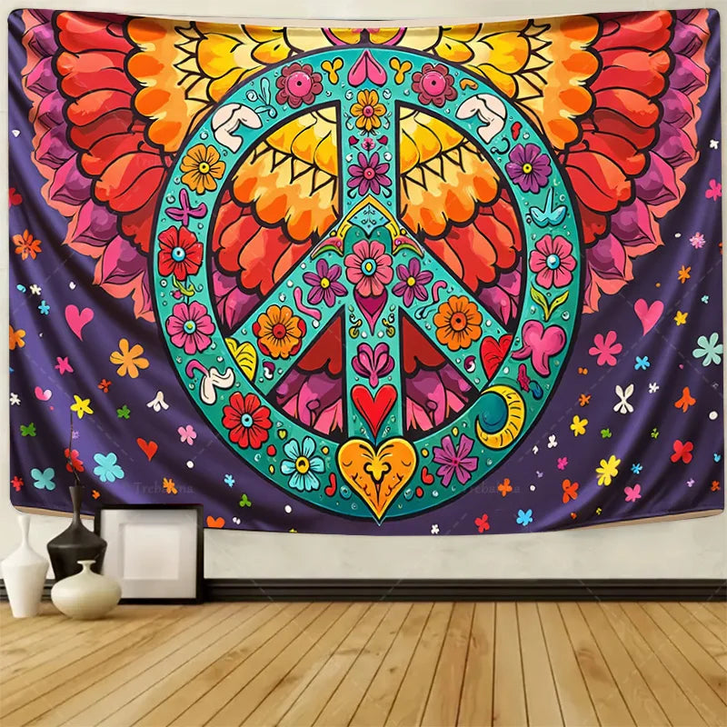 1pc Wall Tapestry "Enchanted Forest Deer Tapestry - Winter Wonderland Wall Art"