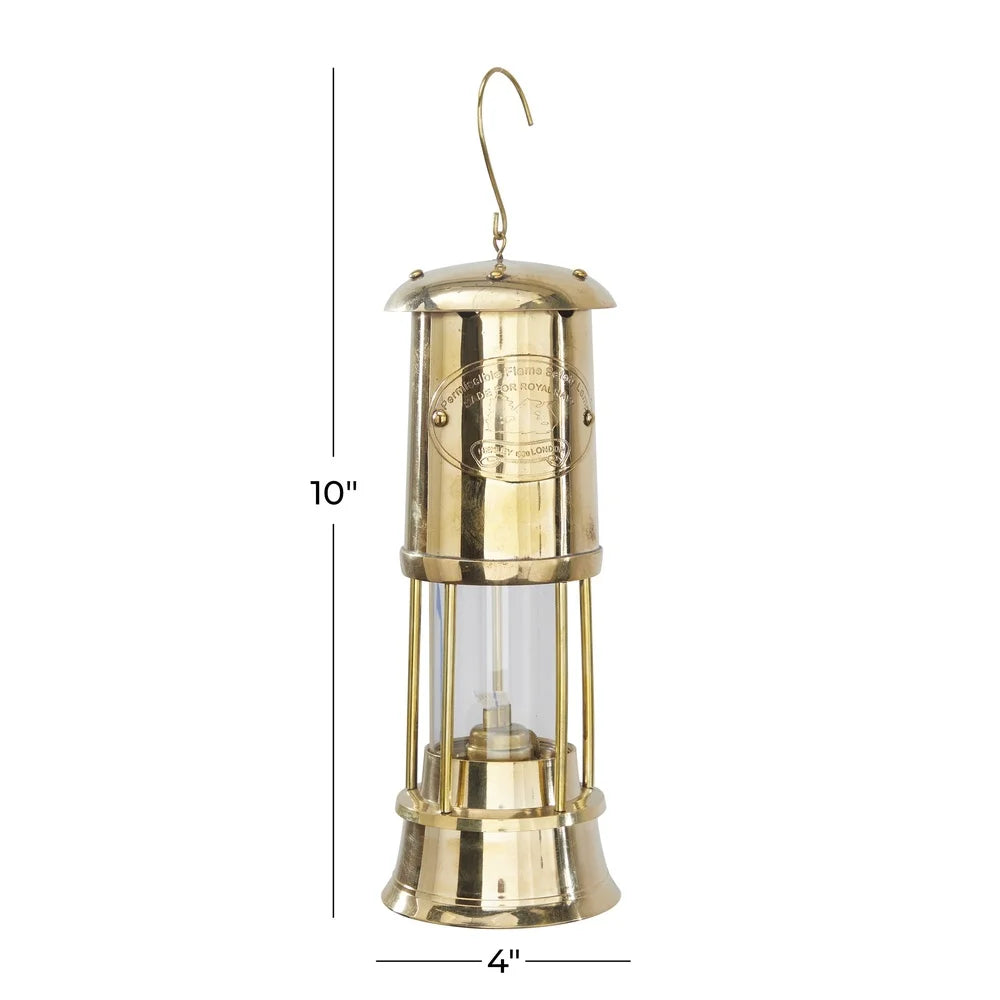 Gold Brass Decorative Candle Lantern Nautical Style Indoor Accent Holder Emotion Lighting Pillar Candle Holder Home Decor Piece