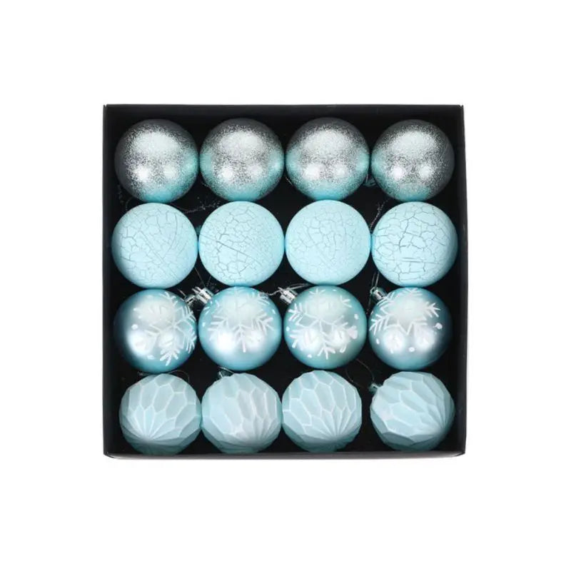 Hand Painted Christmas Ball Set Ornaments, 2.4 Inch Shatterproof Woven Fabric Ball Set for Xmas Tree Decor, Home Festival Decor