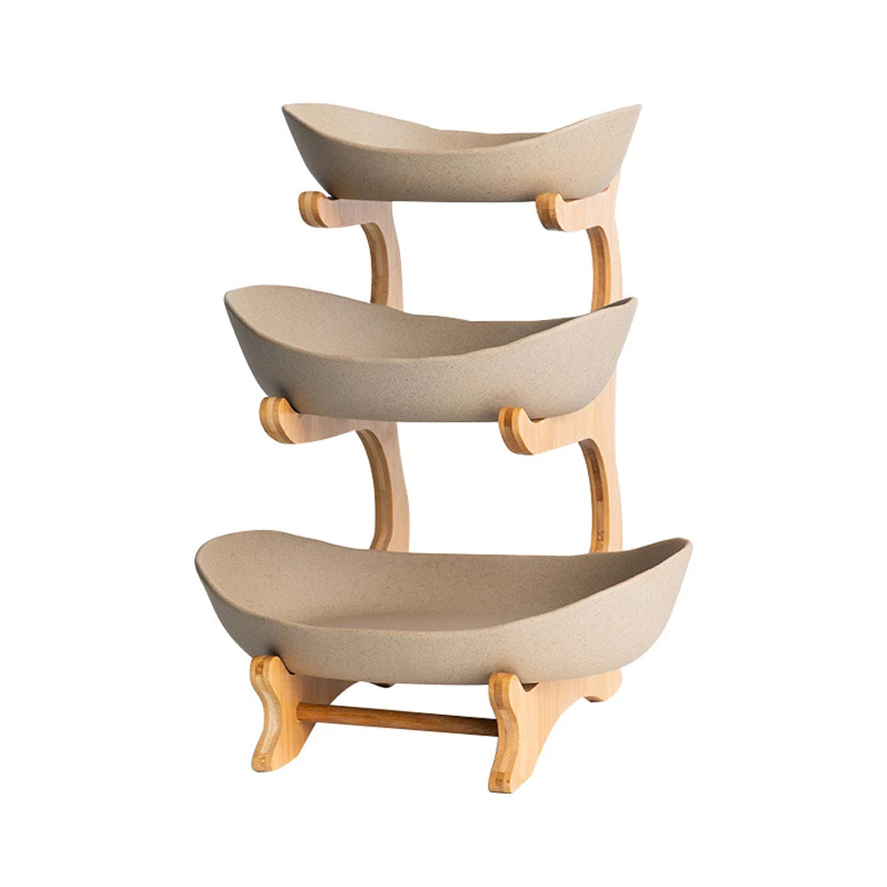 3 Layer Fruit Plate Home Living Room Plastic Snack Dish Creative Modern Dried Fruit Basket Candy Dish Cake Stand Salad Bowl