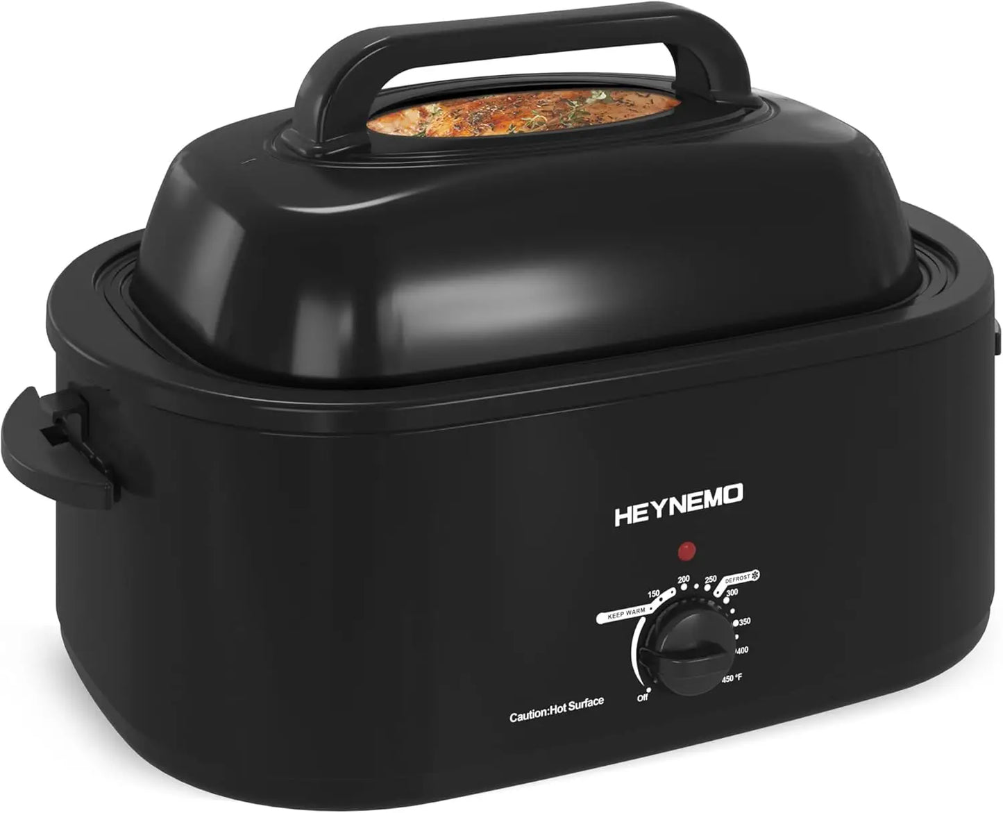 Roaster Oven, 26Qt Turkey Roaster Oven Buffet with Self-Basting Lid, 1450W Electric Roaster Oven with Cool-Touch Handles, Stainl