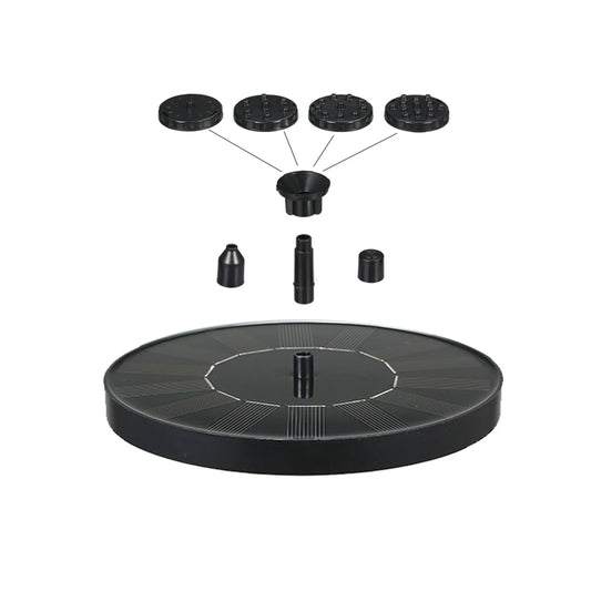 Outdoor Bird Bath Solar Powered Fountain Floating Water Pump Kits with 6 Spray Heads Pool Pond Aquarium Adornment