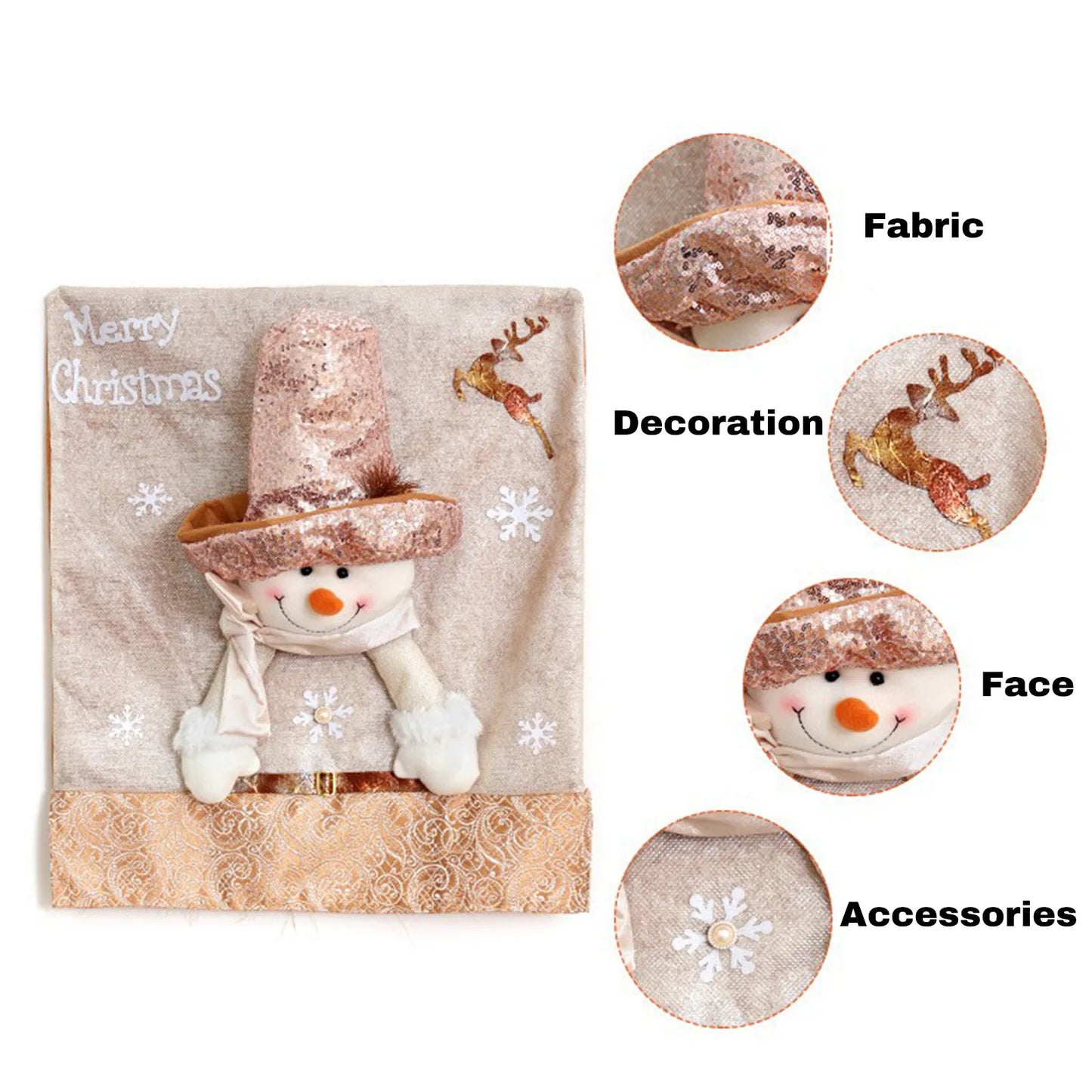 Christmas Chair Back Covers Gnome Chair Covers Xmas Dining Chair Covers For Home Kitchen Dining Room Decor Christmas Decorations