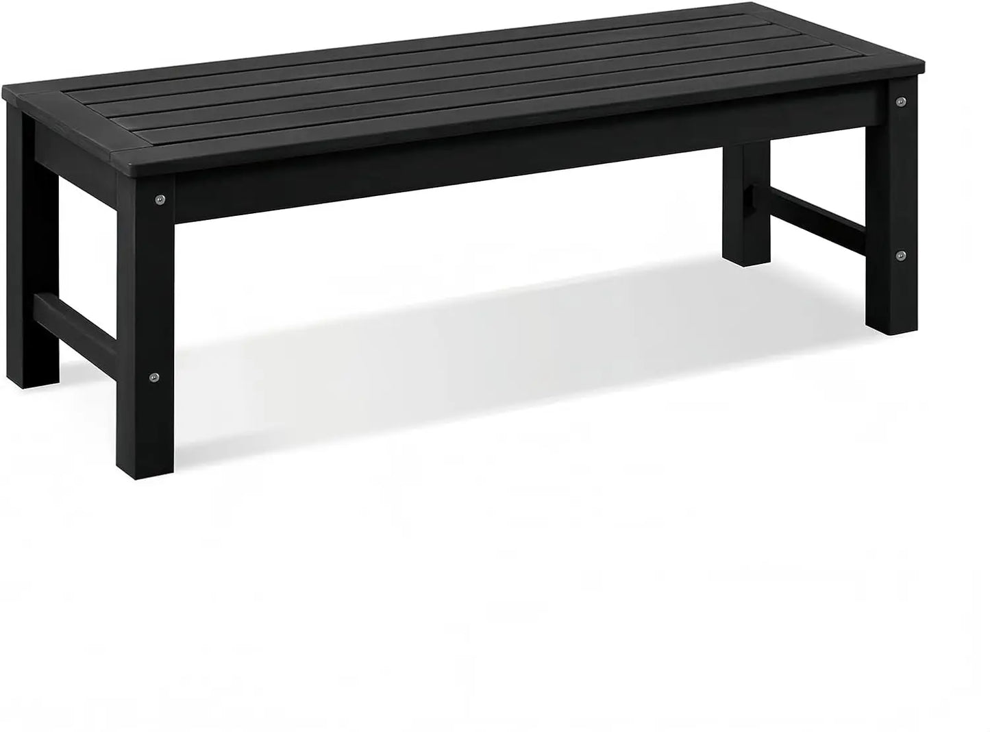 Outdoor Bench, Two Person Poly Lumber Porch Bench, Weatherproof Garden Bench That Never Rot and Fade