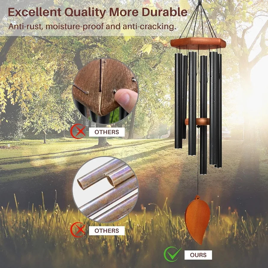 38 Sympathy Wind Chimes for Outside Deep Tone Memorial Loss of a Loved Large Wind Chimes with 6 Thicken Tubes Hook Outdoor Souv