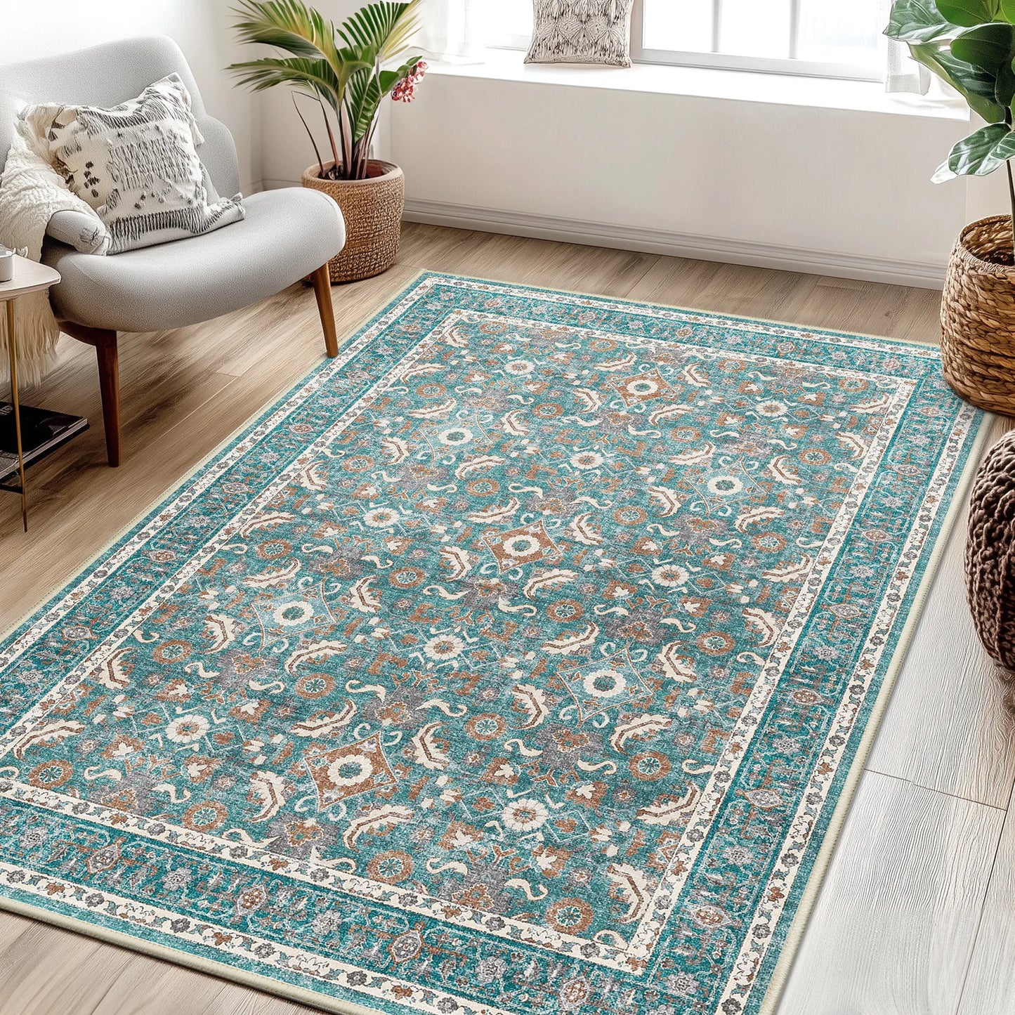 7/10/12ft Large Living Room Carpet Light Luxury High-end Persian Bedroom Bedside Rug Large Area Retro Heavy Cloakroom Floor Mat